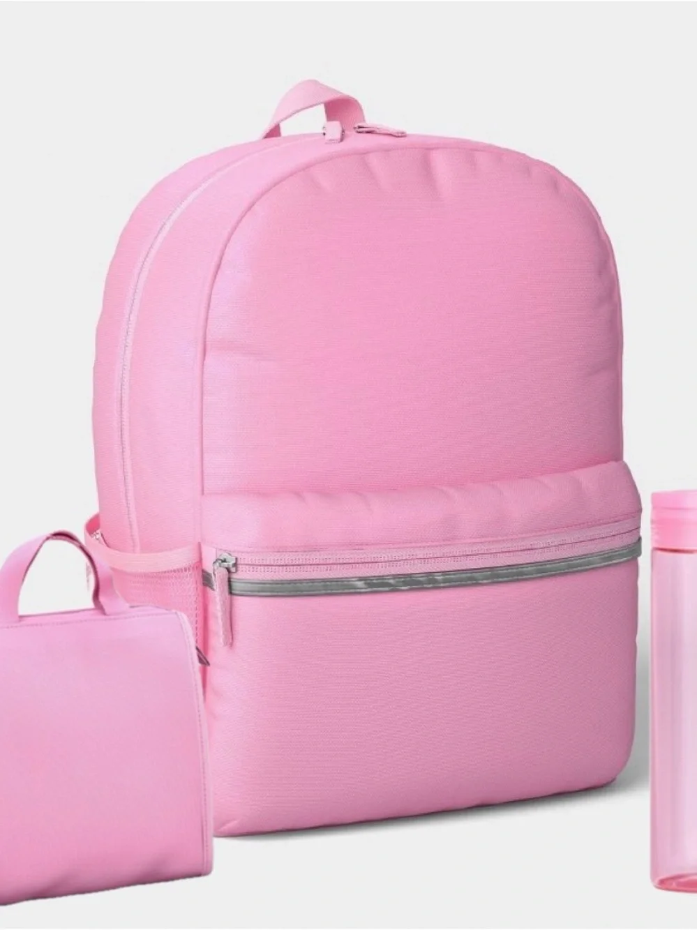 Pink Backpack Sets Lunch Bag Water Bottle For Kids, Women's School And Traveling